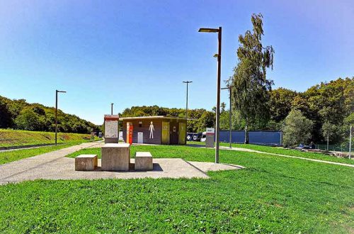 Ein Rastplatz in Frankreich: Sauber und gepflegt.