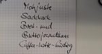 Notiz Sachkack auf einer Schreibtischunterlage