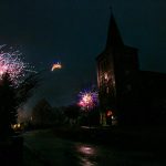 Silvester-Feuerwerk an der Kirche in Gnissau