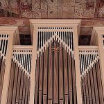 Zimbelstern am Prospekt der Orgel in Pronstorf.