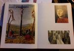 Zwei Textseiten mit Bildern der Renaissance, auf denen kein Text zu sehen ist.