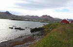 Island, Scheune, Küste, Landschaft, unbearbeitetes Foto